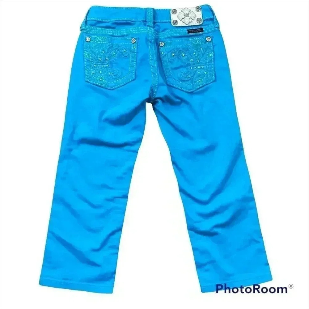 Juniors Miss Me Size 14 Capri in Rich Turquoise Beautiful Color ❤️